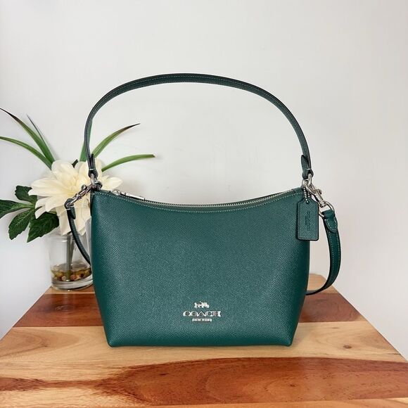 NWT Coach Leather Zip Top‎ Shoulder Bag - Picture 1 of 7